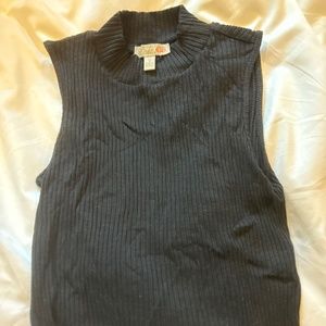 Black GB cropped tank top
